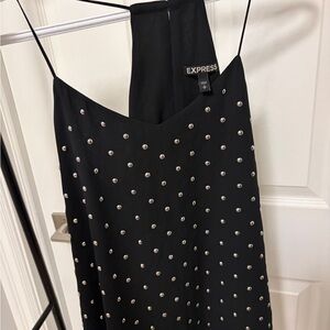 Express Black Dress with Silver Accents